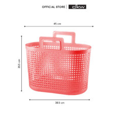 HH-1099 ตะกร้านิ่มลายสาน (มีหลายสี) ตะกร้าพลาสติก กระเป๋าสาน Saan soft bag - Image 4