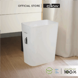 HH-228P ถังขยะเหลี่ยมผืนผ้า 18 ลิตร ไม่มีฝา (มีหลายสี) Rectangular trash bin 18L w/print "keep clean" - Image 2