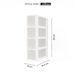 เพิ่มสีใหม่! HH-465/4 ตู้ลิ้นชักหน้าแคบ 4 ชั้น (มีหลายสี) Modular drawer 4 tiers - Image 3