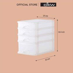 HH-21131 กล่องลิ้นชักเล็ก 4 ชั้น (3 ชั้นเล็ก+1 ชั้นใหญ่) Multi - purpose drawer 4 tiers - Image 2