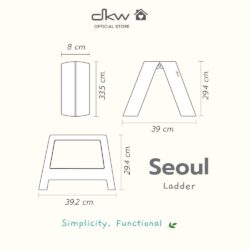 DKW Ladder รุ่น Seoul บันไดพับได้ พกพาสะดวก รับน้ำหนักได้ถึง 80 กก. จะนั่งหรือจะยืน เหยือบหยิบของได้สะดวกแข็งแรง - Image 2