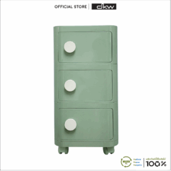 Square Shelf รุ่นNeko ชั้นวาง(มีล้อ)ทรงเหลี่ยม 3ชั้น จัดเก็บของใช้ ตู้ข้างเตียง ลิ้นชักเก็บของโมเดิร์น