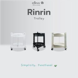 DKW Trolley รุ่น Rinrin โต๊ะเข็นมีล้อ 2ชั้น (ล้อล็อคได้) โต๊ะเสิร์ฟ โต๊ะข้างเตียง โต๊ะข้างโซฟา - Image 4