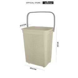 DKW HH-1226 ตะกร้ามีล้อ รับน้ำหนักได้ 20 กก. ตะกร้าผ้ามีล้อ ตะกร้าใส่ผ้ามีล้อ ตะกร้าผ้าใหญ่ ตะกร้าใหญ่ ตะกร้าล้อลาก - Image 3