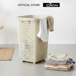 DKW HH-1226 ตะกร้ามีล้อ รับน้ำหนักได้ 20 กก. ตะกร้าผ้ามีล้อ ตะกร้าใส่ผ้ามีล้อ ตะกร้าผ้าใหญ่ ตะกร้าใหญ่ ตะกร้าล้อลาก - Image 2