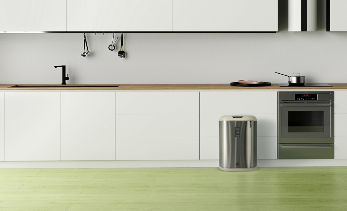 stainless steel trash can