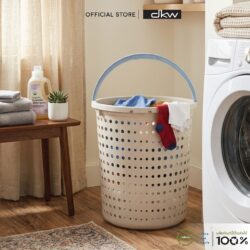 HH-1208 (มีหูหิ้ว) ตะกร้าผ้า ทรงกลม Bubble Round Laundry Basket ตะกร้า พลาสติก อเนกประสงค์ - Image 2