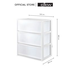 DKW HH-475/3 ตู้ ลิ้นชัก อเนกประสงค์หน้ากว้าง 3 ชั้น Modular Drawer 4 tiers - Image 2