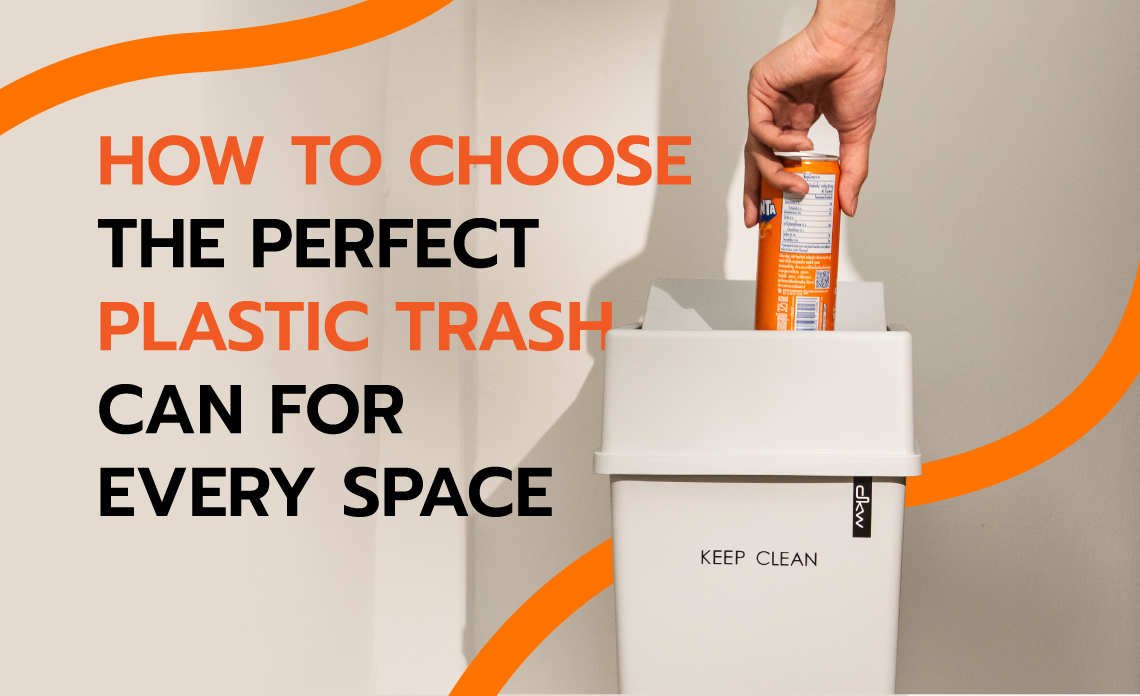 plastic trash can