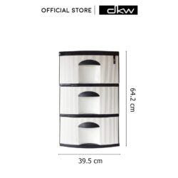 HH-410/3 สีขาวทึบ ตู้ลิ้นชักอเนกประสงค์ขนาดใหญ่ 3 ชั้น Jumbo drawer 3 tiers - Image 3