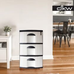 HH-410/3 สีขาวทึบ ตู้ลิ้นชักอเนกประสงค์ขนาดใหญ่ 3 ชั้น Jumbo drawer 3 tiers - Image 2